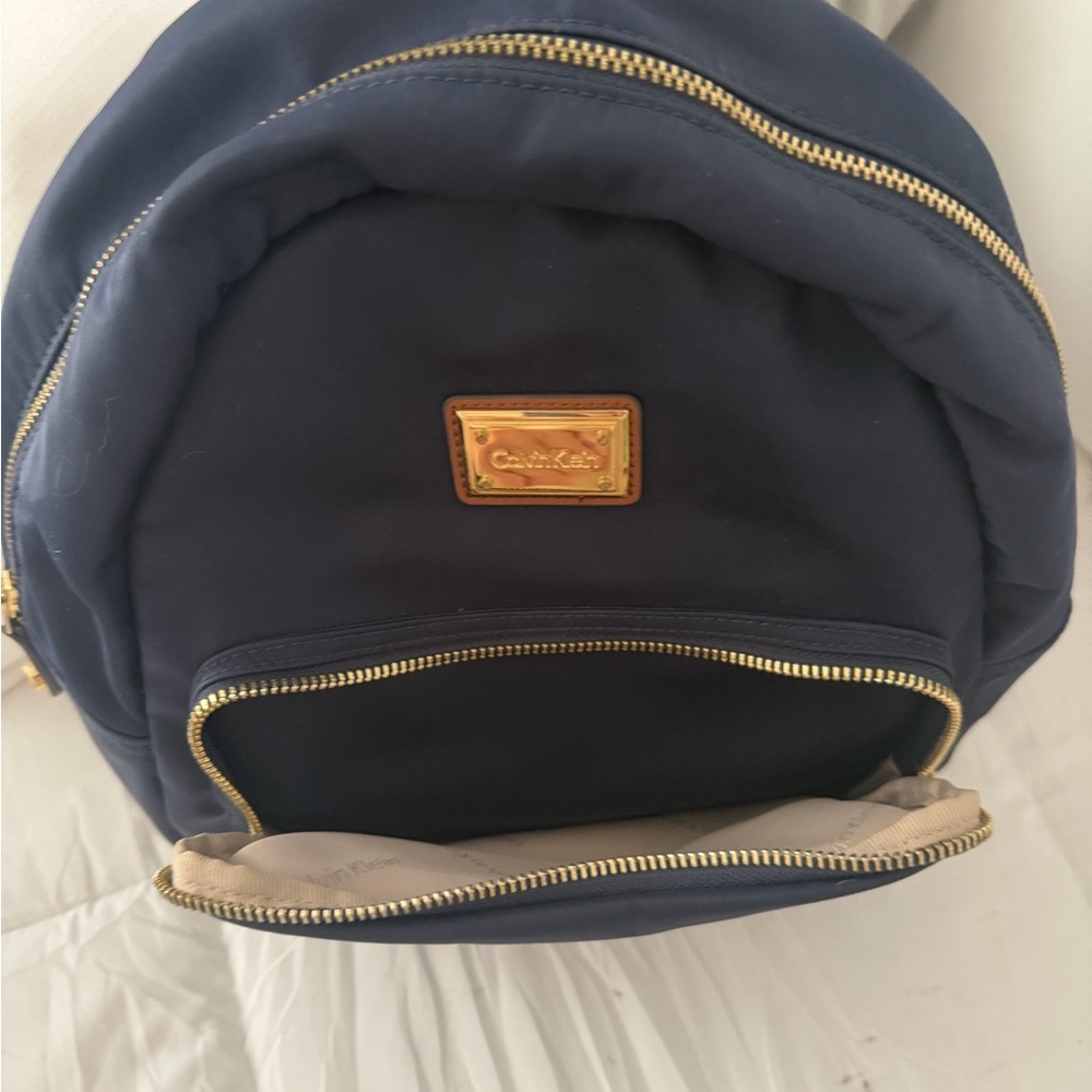 Calvin Klein Navy and Tan Backpack - Picture 6 of 8